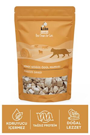 Kito Freeze Dried Hindi Göğüs  Ödül Maması Kediler İçin 